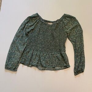 Floral Green Women's Top